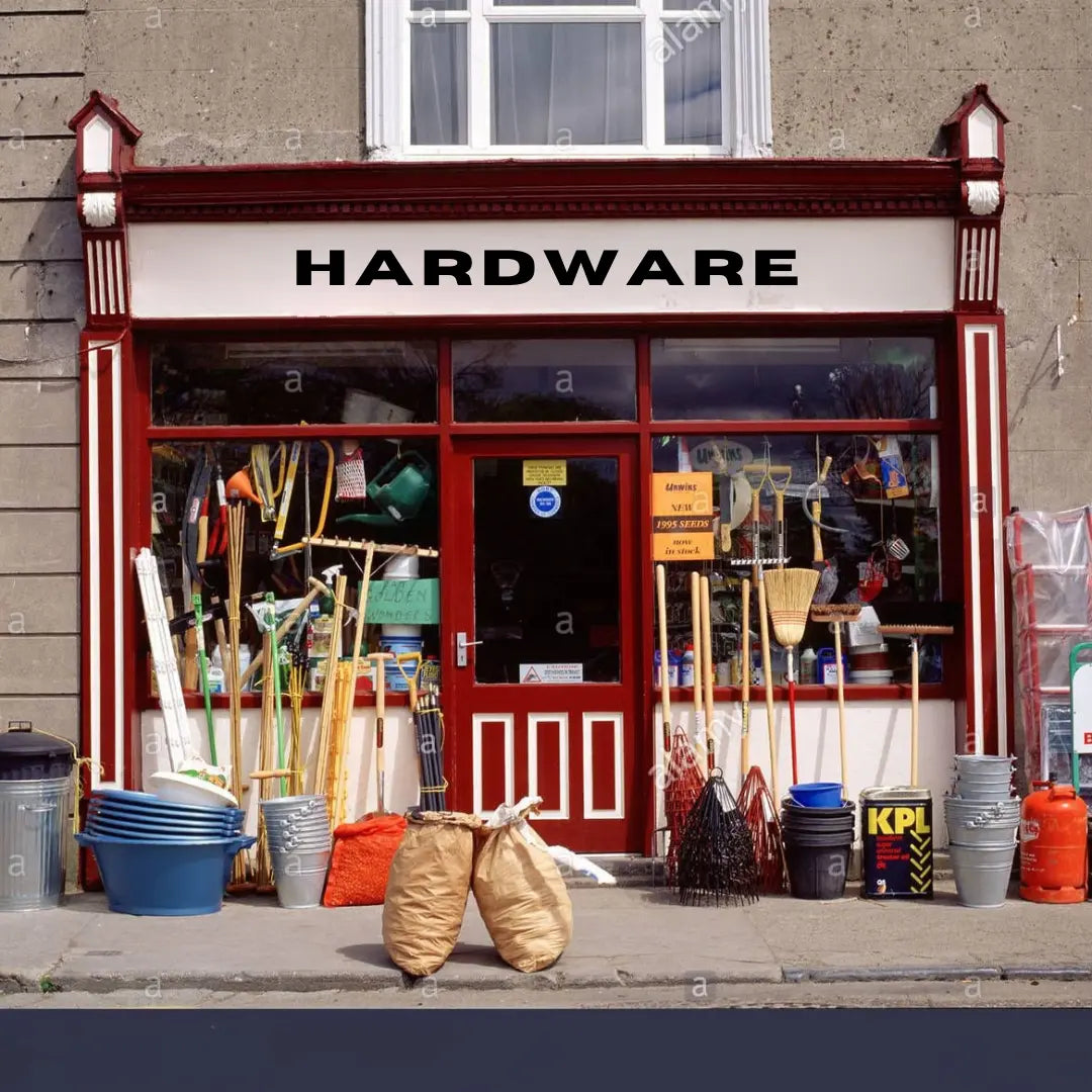 store frontage of hardware store